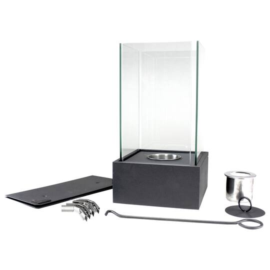 15" Bio Ethanol Ventless Portable Tabletop Fireplace with Flame Guard